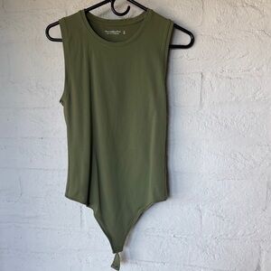 Abercrombie & Fitch , Medium Body Suit Sage Green Top